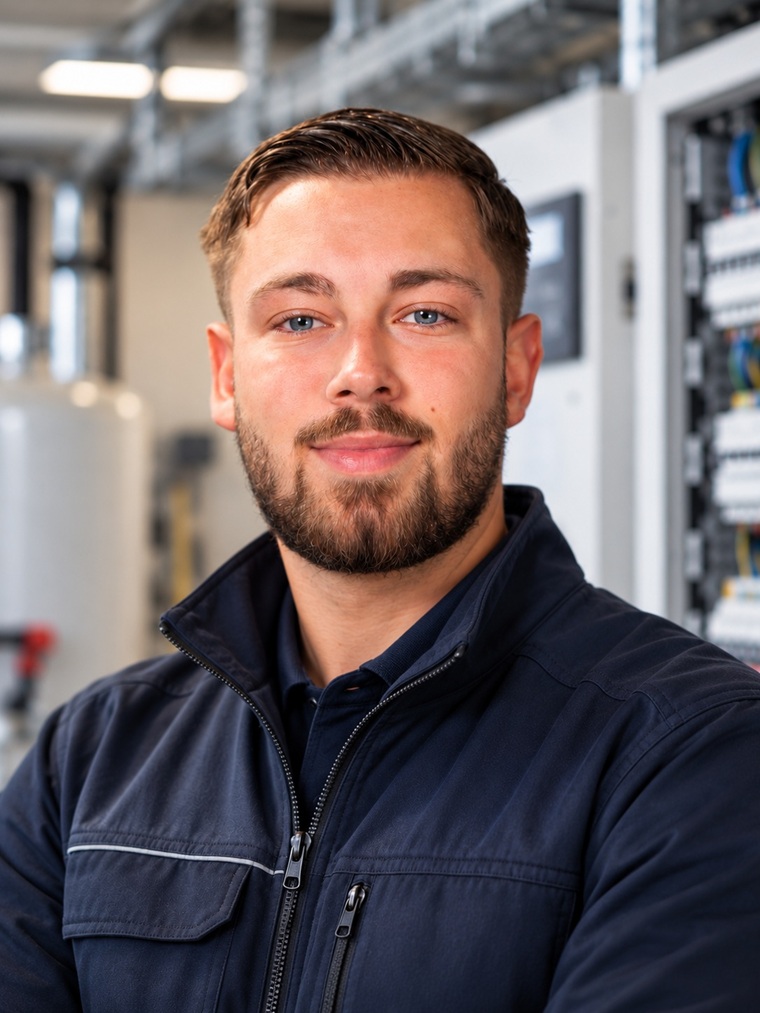 Antonio Joseski im Technikraum